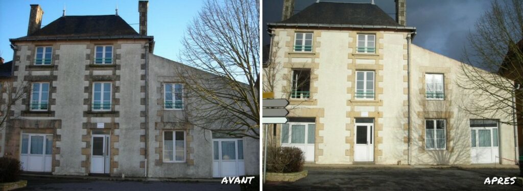 rénovation façade avec anti-mousse